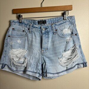Abercombie & Fitch Ames Low Rise Boyfriend Button Fly Jean Shorts Size 27